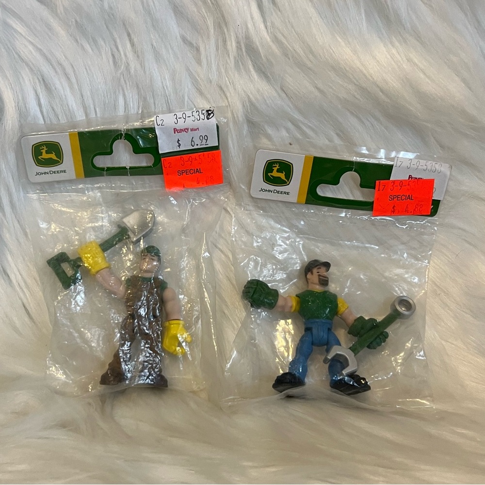John Deere Tomy Farmer Figure X 2 New!